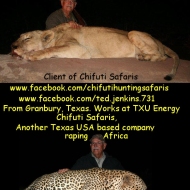 https://www.facebook.com/ted.jenkins.731 Chifuti Safaris (Page open for comments): https://www.facebook.com/chifutihuntingsafaris
