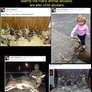 Another shining example of the "respect" that hunters have for animals. This psychopath likes to decorate his bed with the decapitated heads of deer. These nut-jobs should have their kids taken off them for their protection. Here's his FB page: https://www.facebook.com/jason.sulzener His business page (Open for reviews): https://www.facebook.com/precisionoutdoorcreations And his company website, with Email feedback) http://precisionoutdoorcreations.com/